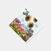 サンフラワーホワイト鳩の信仰紙ナプキンス スタンダードカクテルナプキン (角)