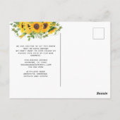 サンフラワーホームスイートホームムービングアナウンス ポストカード (裏面)