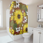 サンフラワーボヘミアンフローラ シャワーカーテン (インサイチュ)
