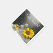 サンフラワーポーラベアフローラ紙ナプキンス スタンダードカクテルナプキン (角)