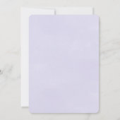 サンフラワーマウンテンラベンダーパープル結婚ズ 招待状 (裏面)