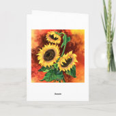 サンフラワーマザーズデイカード3枚 カード (裏面)