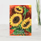 サンフラワーマザーズデイカード3枚 カード (正面)