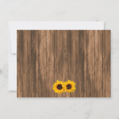 サンフラワーメイソンジャーブライダルシャワー招待状 招待状 (裏面)