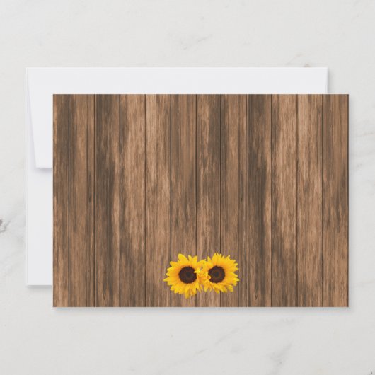 サンフラワーメイソンジャーブライダルシャワー招待状 招待状 (裏面)