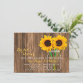 サンフラワーメイソンジャーブライダルシャワー招待状 招待状 (スタンド正面)