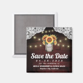 サンフラワーメイソンジャールウッドセーブザデートマグネット マグネット (正面/裏面)