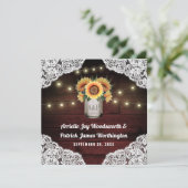 サンフラワーメイソンジャールウッドレース結婚式招待状 招待状 (スタンド正面)