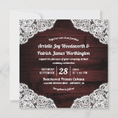 サンフラワーメイソンジャールウッドレース結婚式招待状 招待状 (裏面)