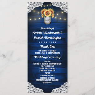 サンフラワーメイソンジャールウッドレース結婚式 プログラム