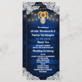 サンフラワーメイソンジャールウッドレース結婚式 プログラム (正面/裏面)