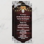 サンフラワーメイソンジャールウッドレース結婚式 プログラム (正面/裏面)