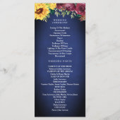 サンフラワーメイソンジャールライツネイビーブルー結婚ズ プログラム (裏面)