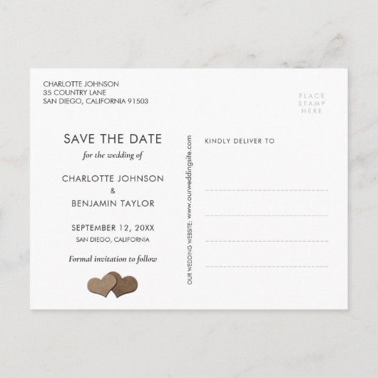 サンフラワーメイソンジャール納屋の木の写真デートを保存 案内ポストカード (裏面)