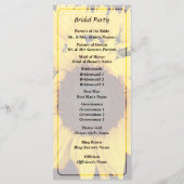 サンフラワーメダリオン結婚式 プログラム (裏面)