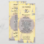 サンフラワーメダリオン結婚式 プログラム (正面/裏面)