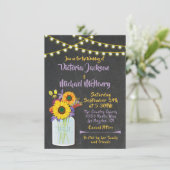 サンフラワーメーソンジャールカルクボード結婚式招待状 招待状 (スタンド正面)