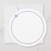サンフラワーモザイクラウンドノートカード（紫） サンキューカード (裏面)