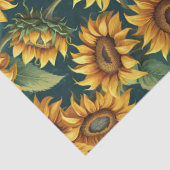 サンフラワーモーニングオン深いグリーンティッシュペーパー 薄葉紙 (詳細)