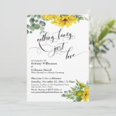 サンフラワーユーカリエレガントタイポグラフィ披露宴 招待状 (スタンド正面)
