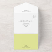 サンフラワーユーカリエレガントフローラ結婚式RSVP オールインワン招待状 (外側)