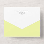 サンフラワーユーカリエレガントフローラ結婚式RSVP オールインワン招待状 (裏面)