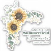 サンフラワーユーカリキンセアニェラ15誕生日 シール (正面)