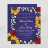 サンフラワーユーカリバラブルーウッドバジェット結婚ズ (正面/裏面)