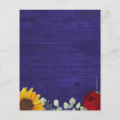 サンフラワーユーカリバラブルーウッドバジェット結婚ズ (裏面)