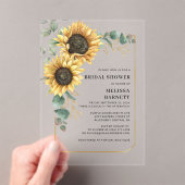 サンフラワーユーカリフローラブライダルシャワー アクリル招待状 (インサイチュ (ポータブル))