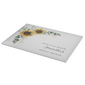 サンフラワーユーカリフローラブライダルシャワー カッティングボード (角)