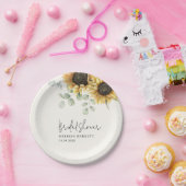 サンフラワーユーカリフローラブライダルシャワー ペーパープレート (パーティー)