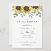 サンフラワーユーカリフローラブライダルシャワー 招待状 (正面)