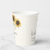 サンフラワーユーカリフローラブライダルシャワー 紙コップ (右)