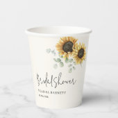 サンフラワーユーカリフローラブライダルシャワー 紙コップ (正面)