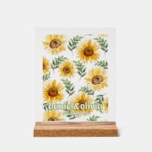 サンフラワーユーカリフローラ結婚植物学 アクリルサイン (正面)