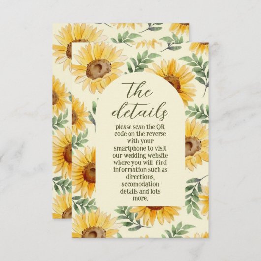 サンフラワーユーカリフローラ結婚植物学 エンクロージャーカード (正面/裏面)