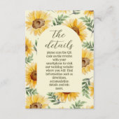 サンフラワーユーカリフローラ結婚植物学 エンクロージャーカード (正面)