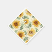 サンフラワーユーカリフローラ結婚植物学 スタンダードカクテルナプキン (角)