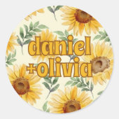 サンフラワーユーカリフローラ結婚植物学 ラウンドシール (正面)