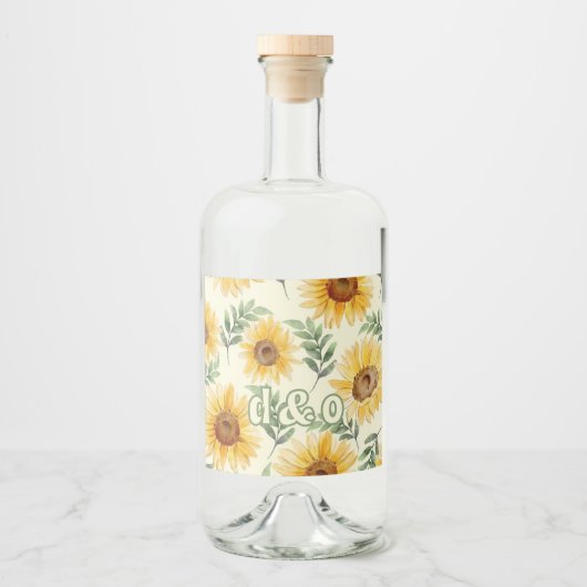 サンフラワーユーカリフローラ結婚植物学 リキュールボトルラベル (正面)