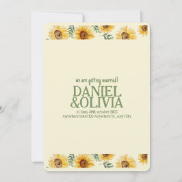 サンフラワーユーカリフローラ結婚植物学 招待状