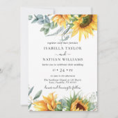 サンフラワーユーカリフローラ結婚植物学 招待状 (正面)