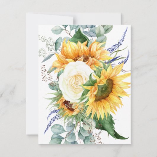 サンフラワーユーカリフローラ75誕生日 カード (裏面)