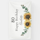 サンフラワーユーカリフローラ80誕生日 横断幕 (縦)