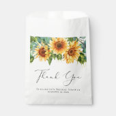 サンフラワーユーカリブライダルシャワーサンキューユー フェイバーバッグ (正面)