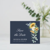 サンフラワーユーカリプタスは日付を保存 ポストカード (スタンド正面)