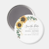 サンフラワーユーカリプトゥスイエローフローラ保存日 マグネット (正面/裏面)