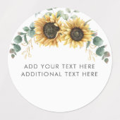 サンフラワーユーカリプトゥスグリーンリースクール先生 ラベル (デザイン1)