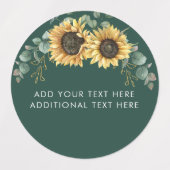 サンフラワーユーカリプトゥスグリーンリースクール先生 ラベル (デザイン1)